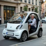 Elektroauto für Senioren in der Stadt