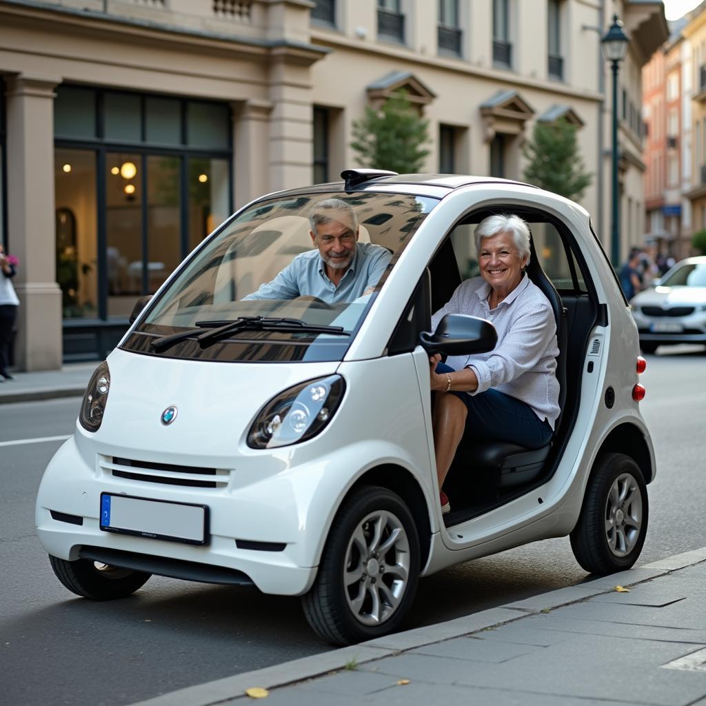 Elektroauto für Senioren in der Stadt