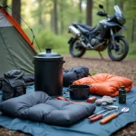 Essentielle Campingausrüstung für Motorradreisen