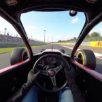 Formel 2 Fahrer im Cockpit