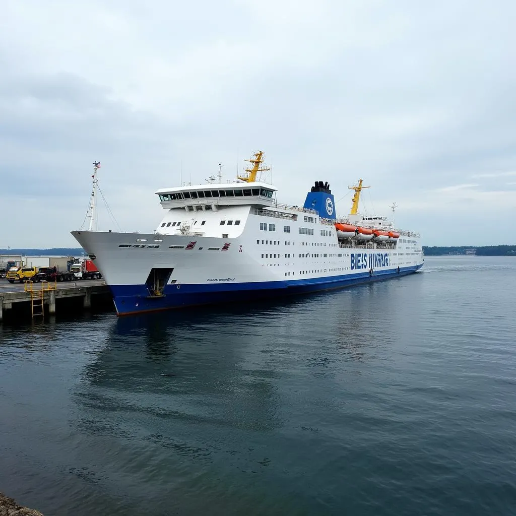 Fähre im Hafen von Helsingborg