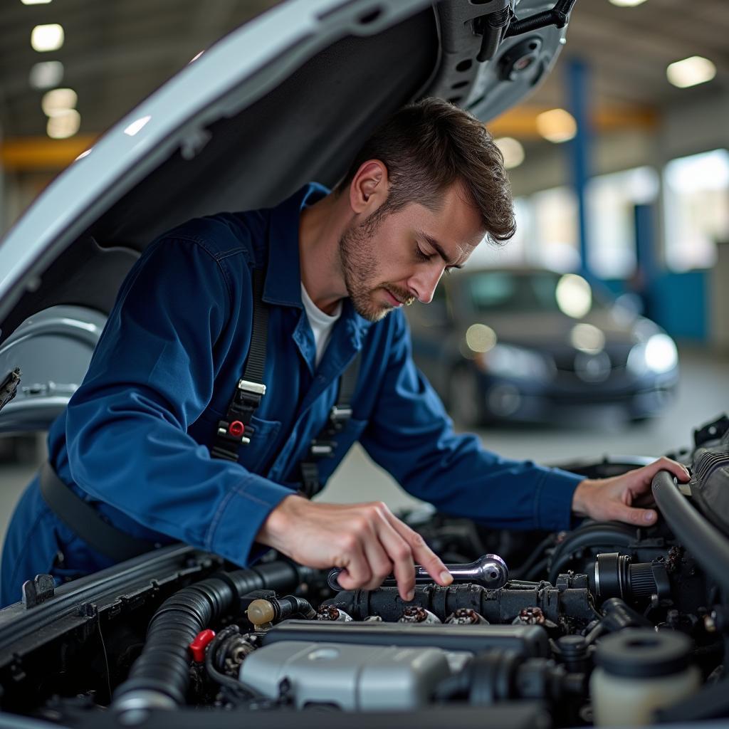 FIA Chef in der Werkstatt