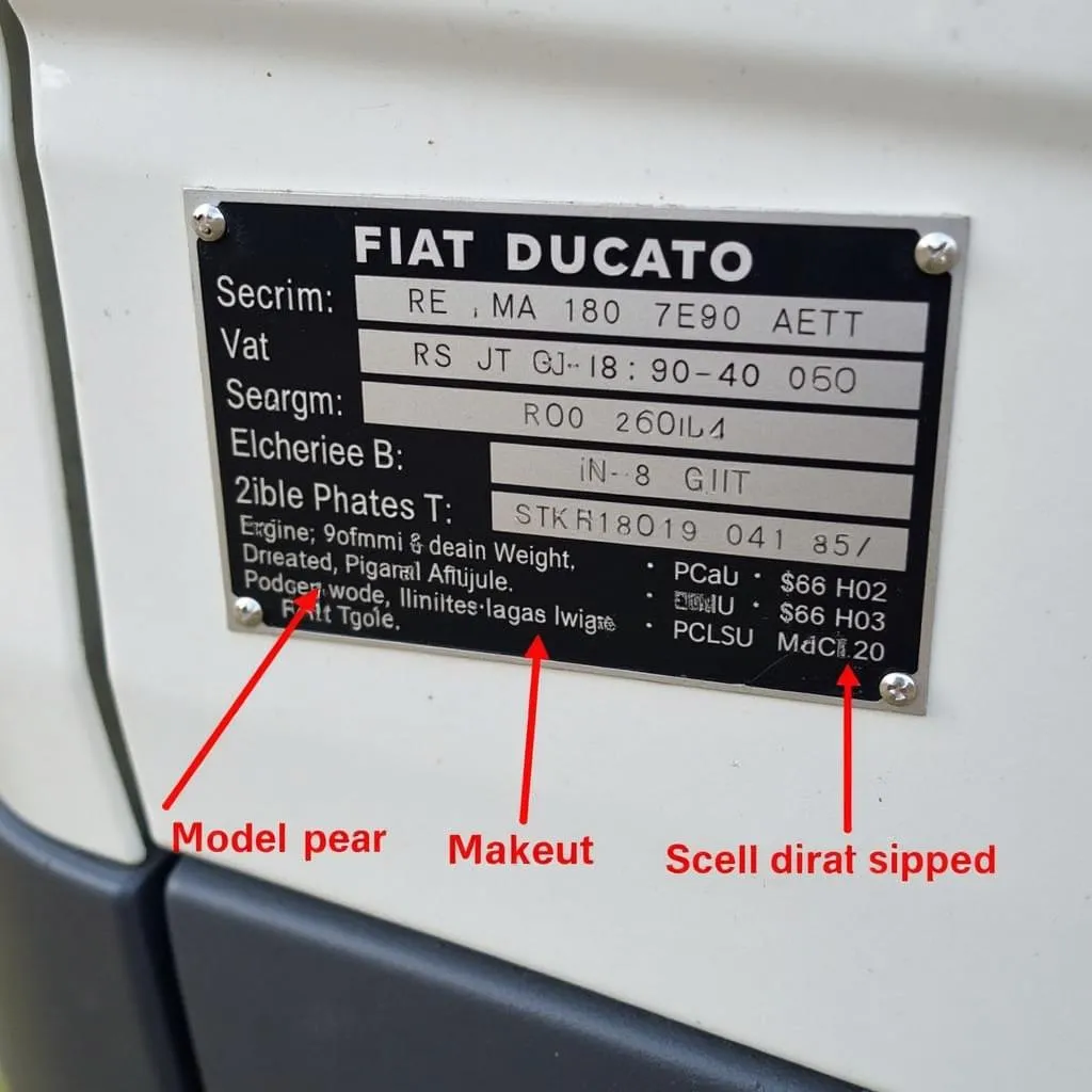 Fiat Ducato Typenschild Informationen verstehen