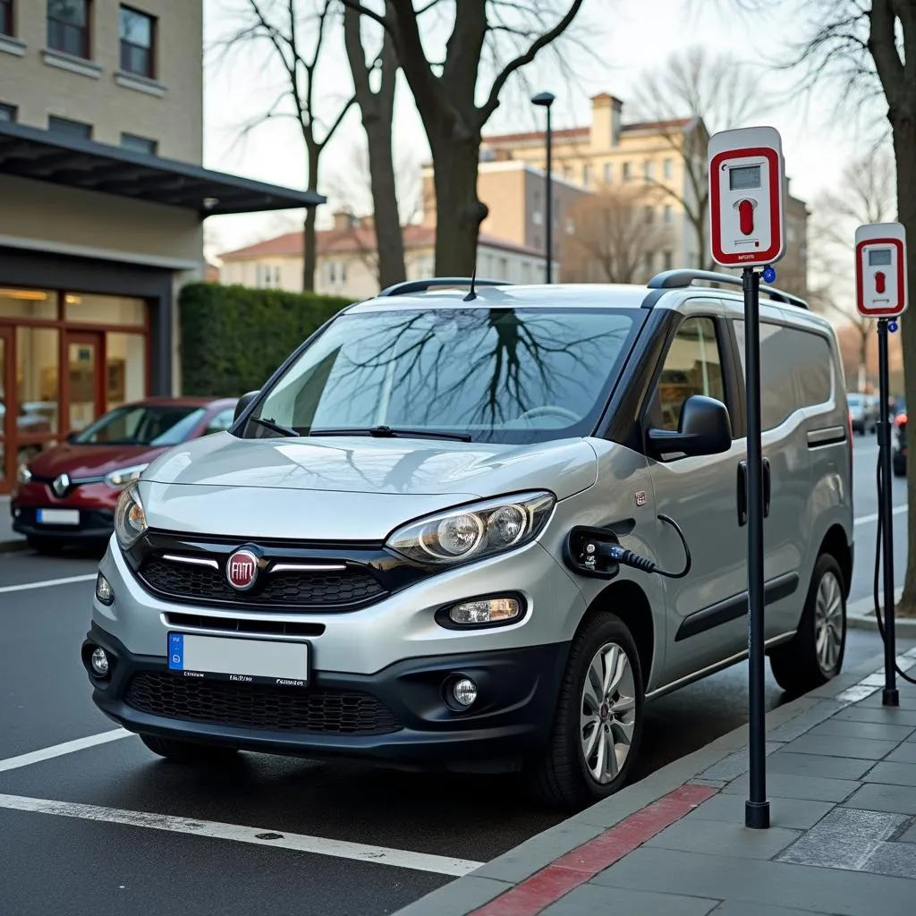 Fiat Multipla Elektro an Ladestation