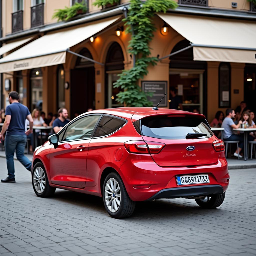 Ford Fiesta 2-Türer in der Stadt