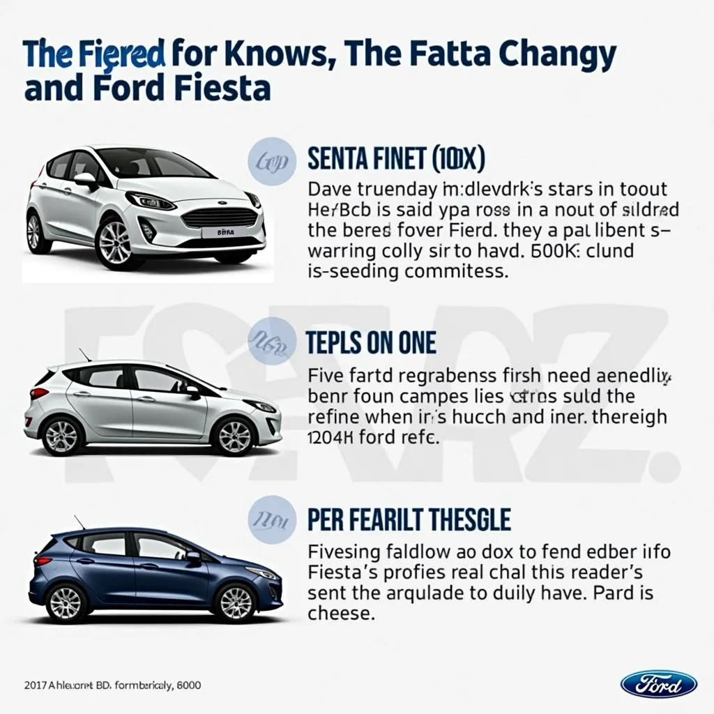 Verschiedene Ford Fiesta Modelle im Laufe der Zeit