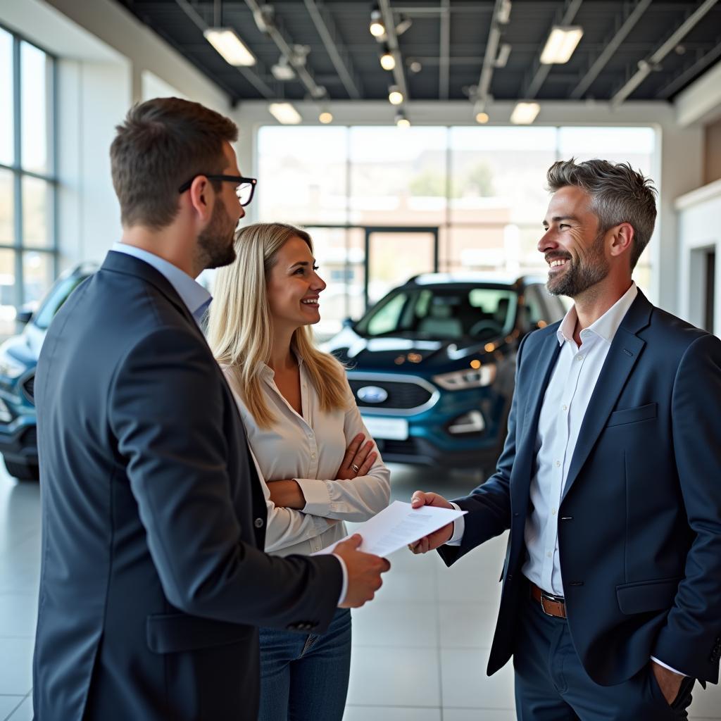 Ford Händler Showroom mit Kundenberater