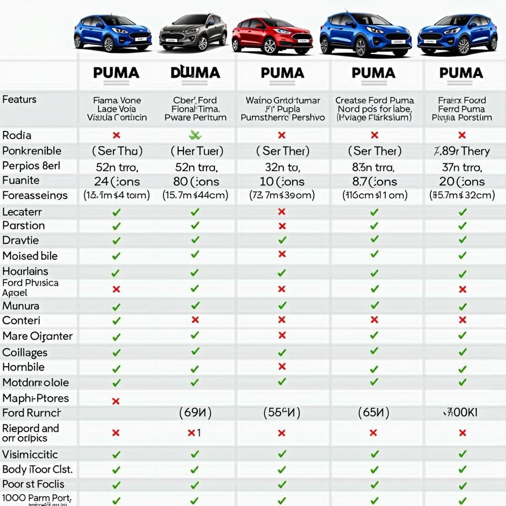 Ford Puma Ausstattungsvarianten im Vergleich