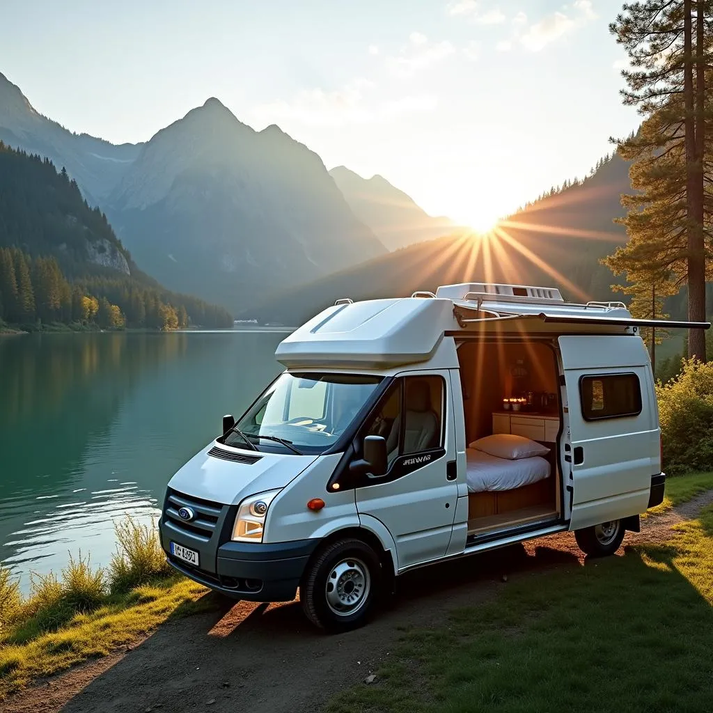 Ford Transit Wohnmobil am See