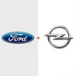 Ford und Opel Logos