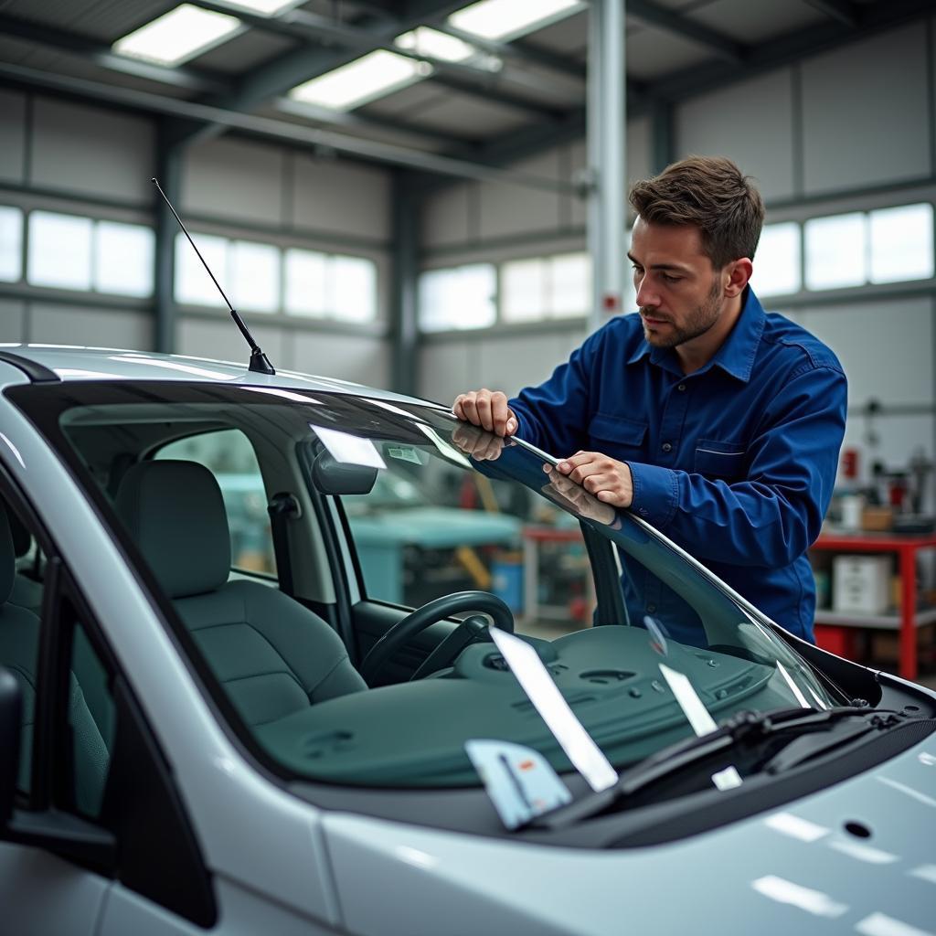 Remplacement d'un pare-brise de Ford Fiesta