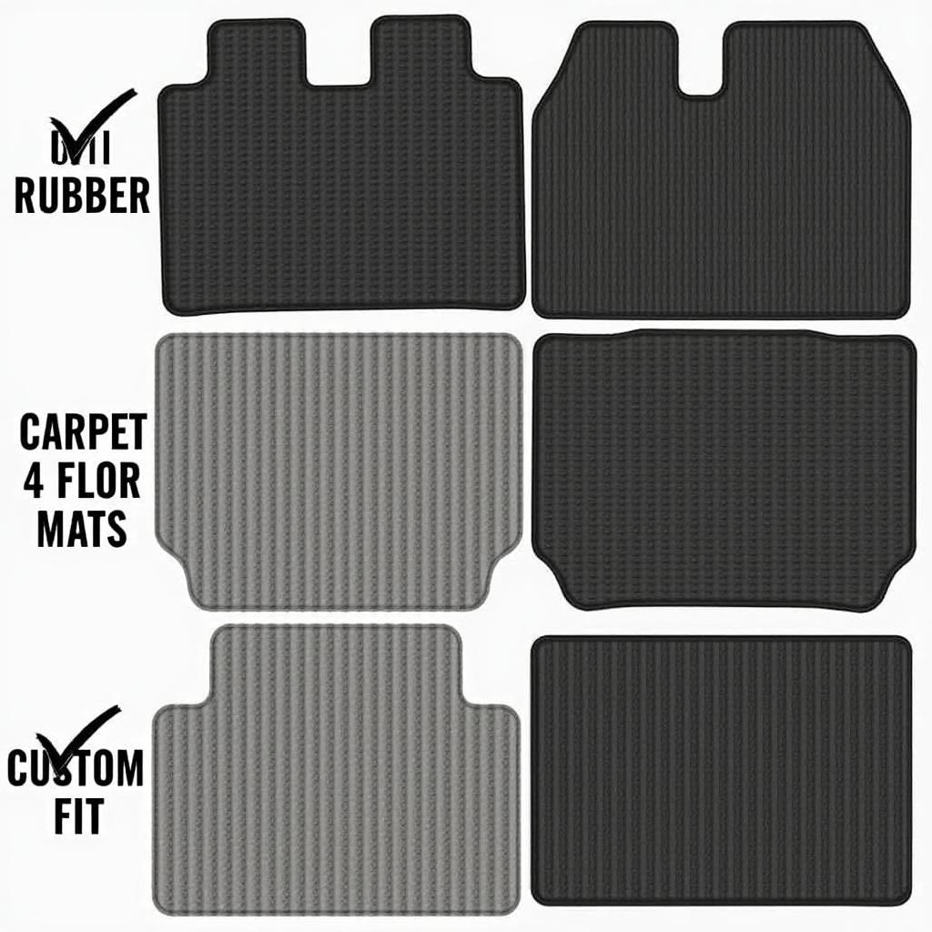 Comparison of different car floor mat types