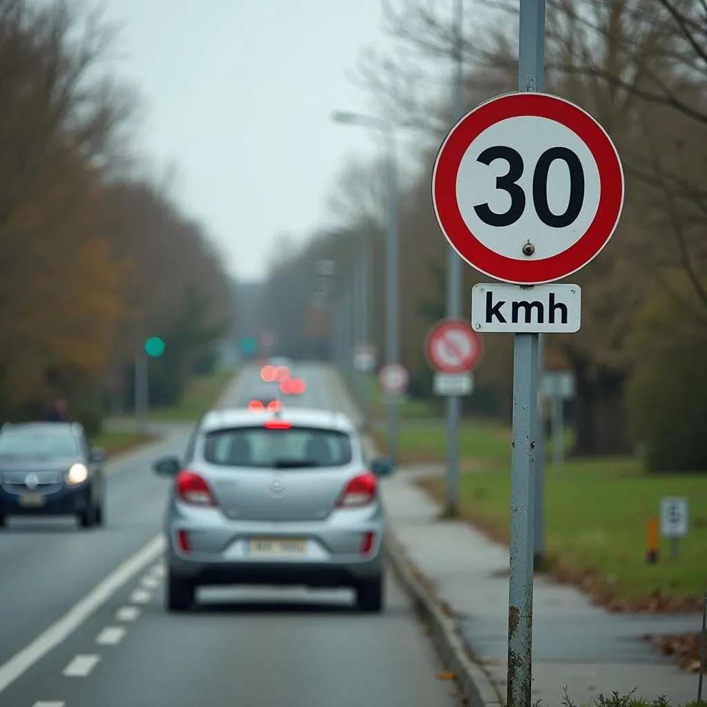 Auto in der 30er Zone