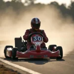 Go Kart mit Benzinmotor auf Rennstrecke