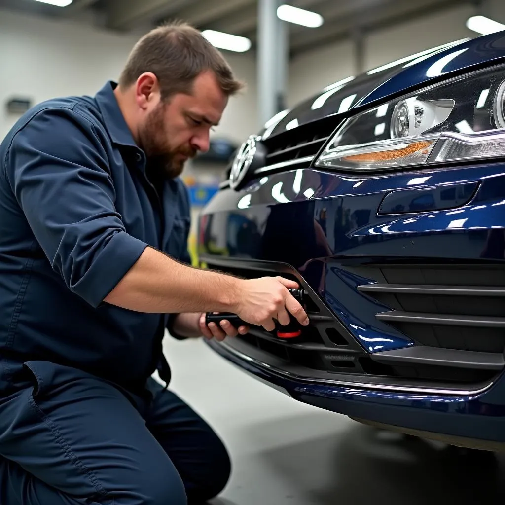  Reparatur einer Golf 6 Frontschürze