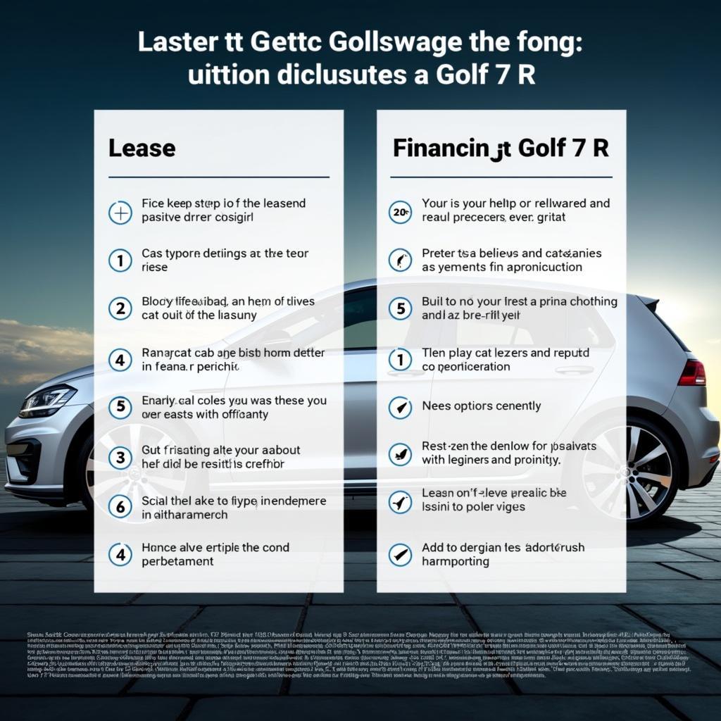 Golf 7 R Leasing vs Finanzierung Vergleich