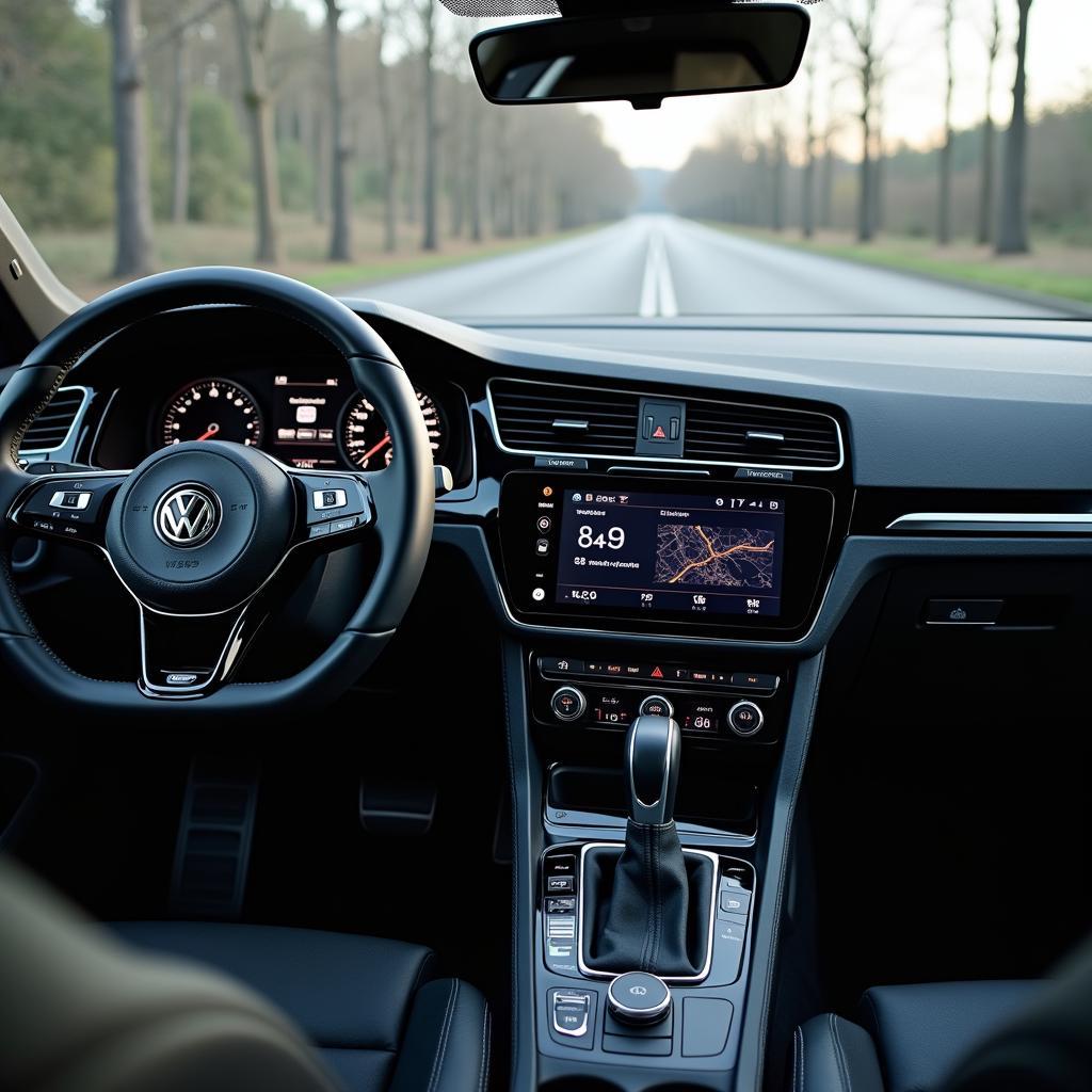 Moderne technologie in het interieur van de Golf 8 Sport