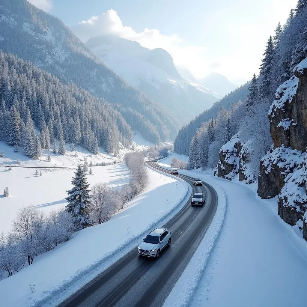 Gotthardpass im Schnee