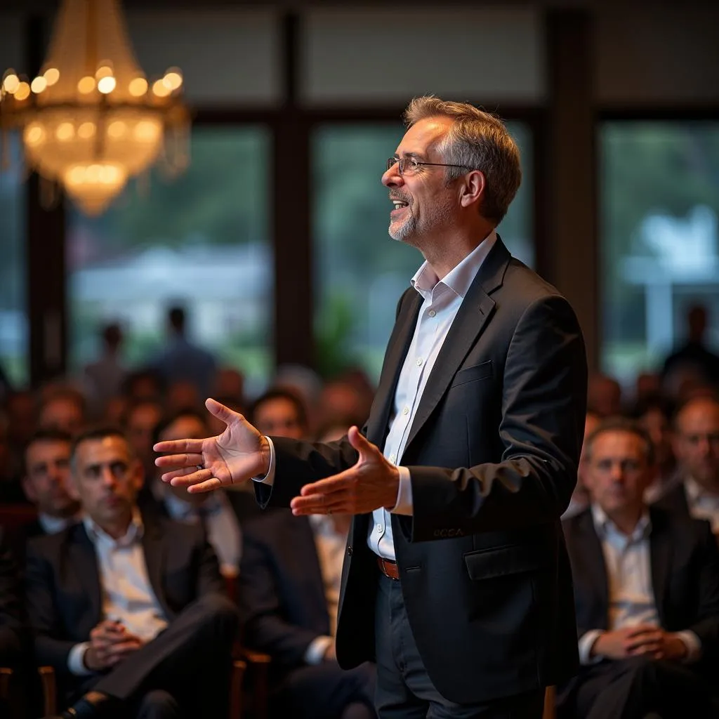 Günther Schuh bei Präsentation