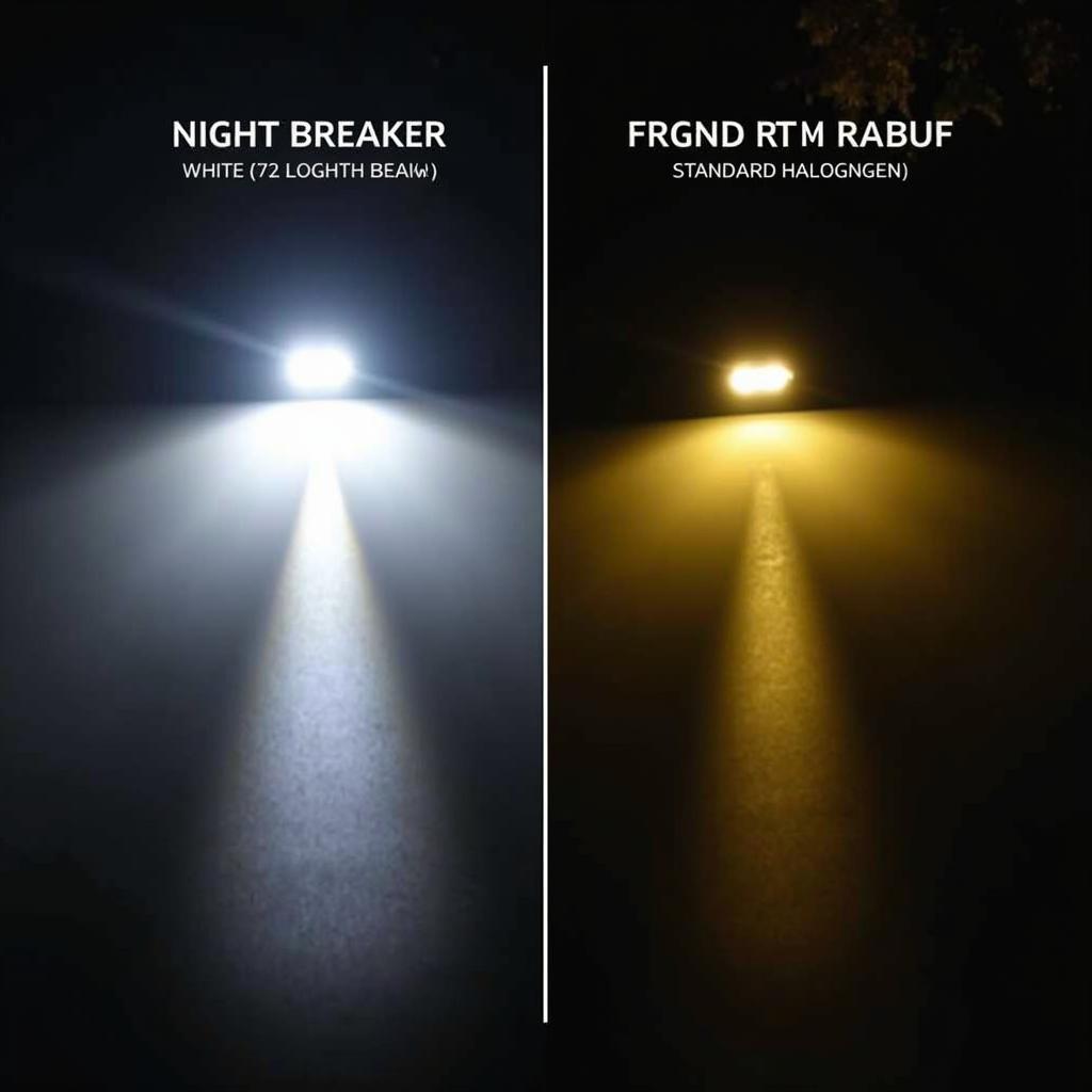 Comparaison H15 Night Breaker et ampoule standard