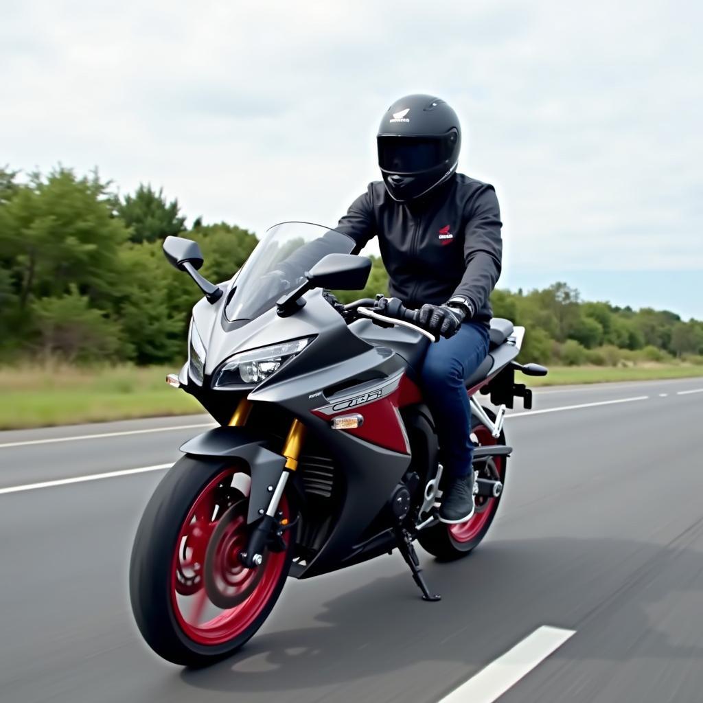 Honda CBR125R auf der Straße