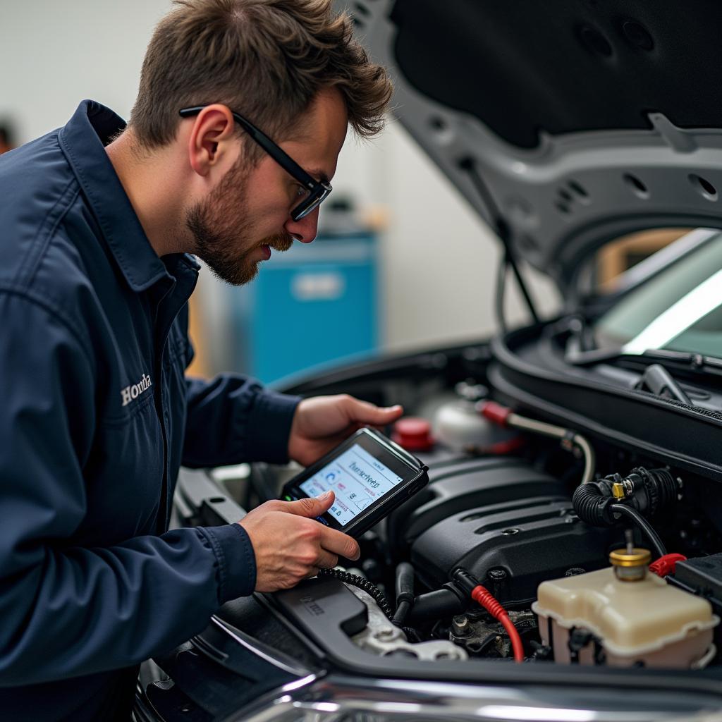 Motorraumdiagnose beim Honda HR-V Test