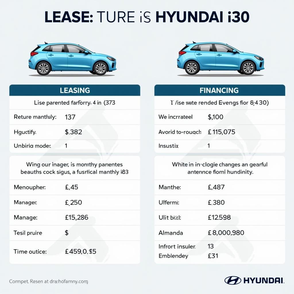 Vergleich Leasing und Finanzierung Hyundai i30