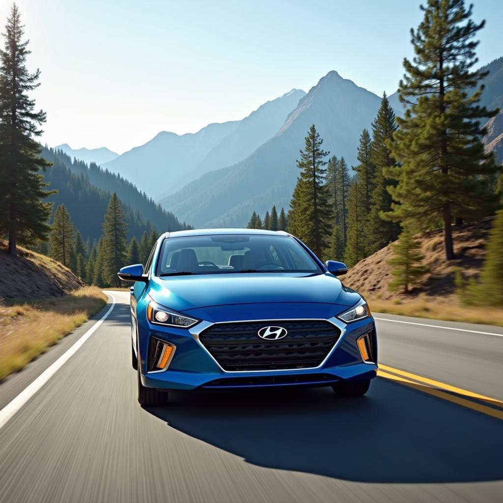 Hyundai Ioniq 5 in Lucid Blue - On the Road