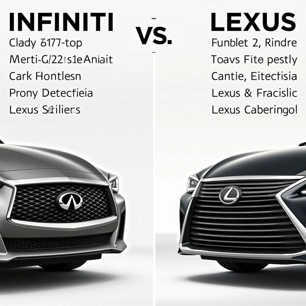 Infiniti und Lexus Modelle im Vergleich