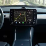 Modernes Infotainment-System im Auto