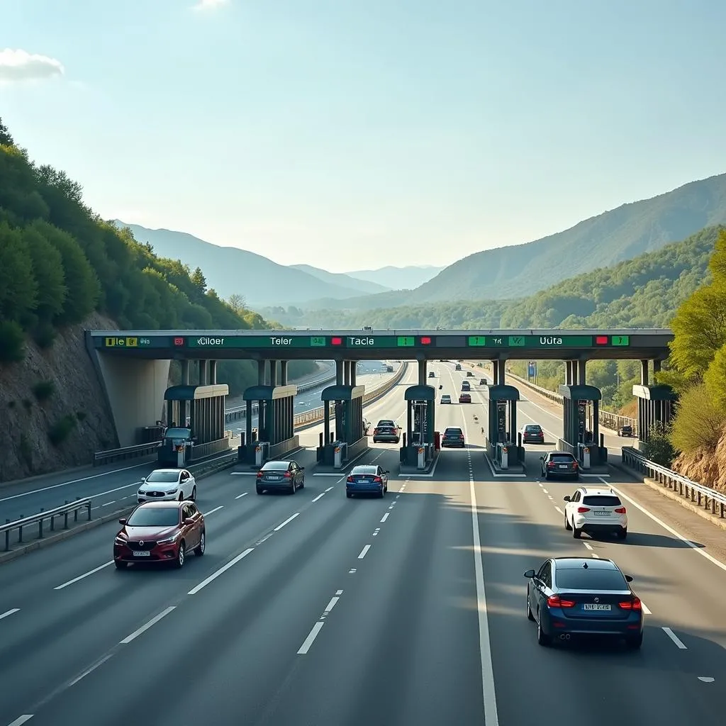 Italien Autobahn Mautstation