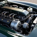 Kraftvoller Motor eines Jaguar 400 Sport