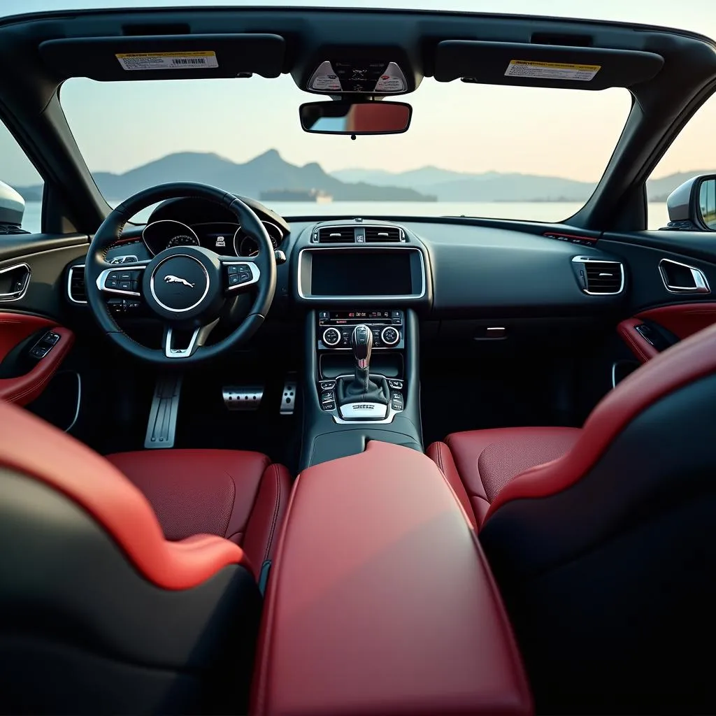 Luxuriöser Innenraum des Jaguar F-Type