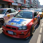 Japan Tuning Autos auf der Straße