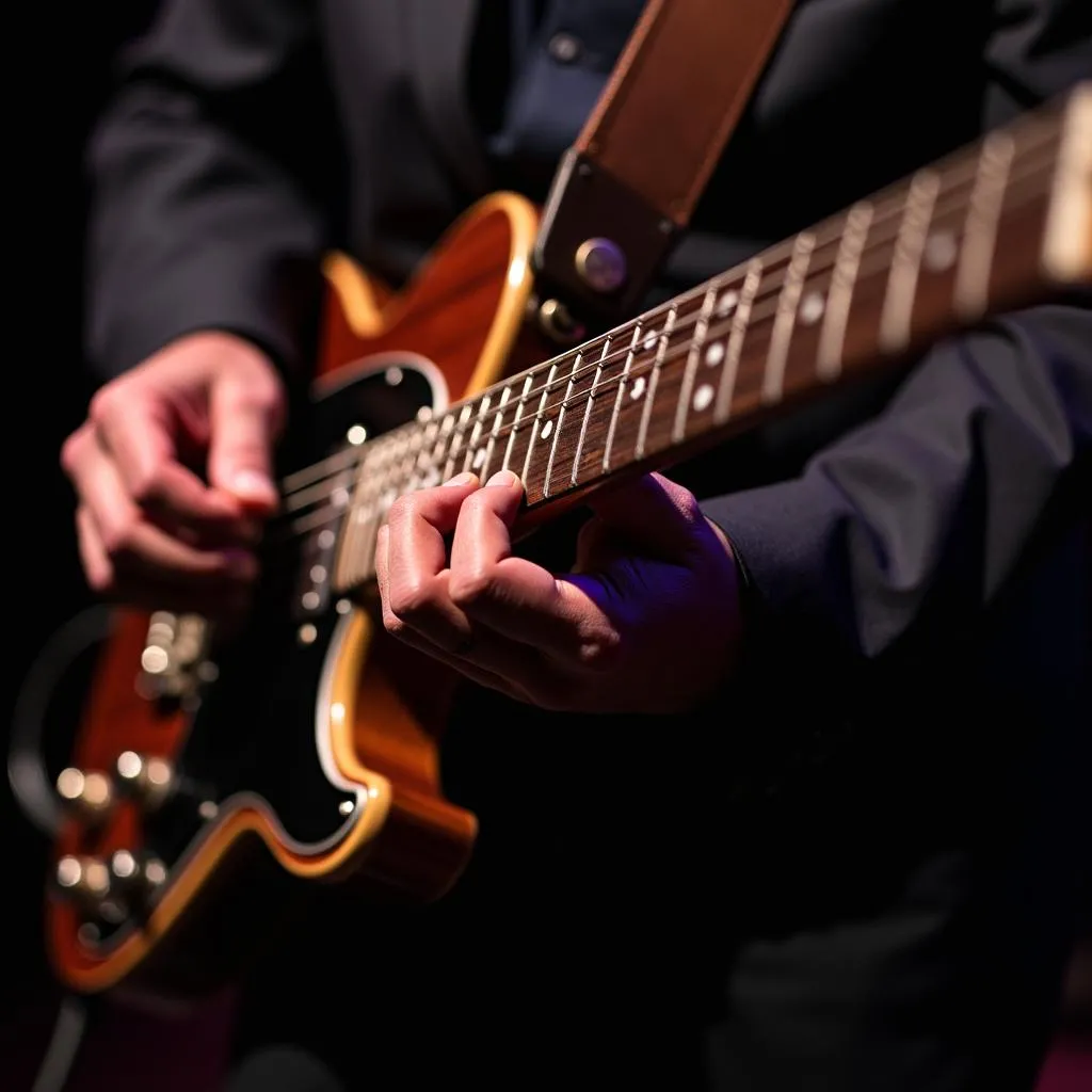 Johnny Lee Hooker spielt Gitarre