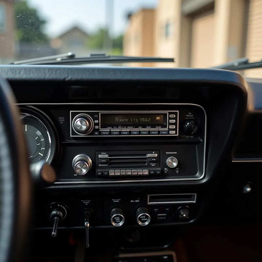 Kassettenradio in einem Oldtimer