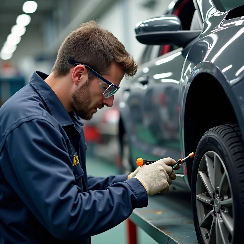 KFZ Mechaniker Schutzkleidung Karosseriearbeit