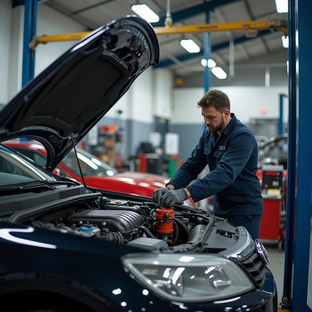 Kfz-Werkstatt mit Erdmann-Jacke