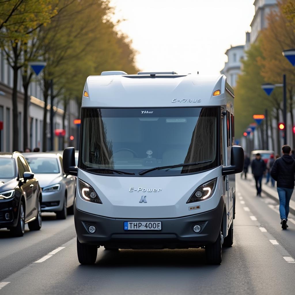 Knaus E-Power im Stadtverkehr