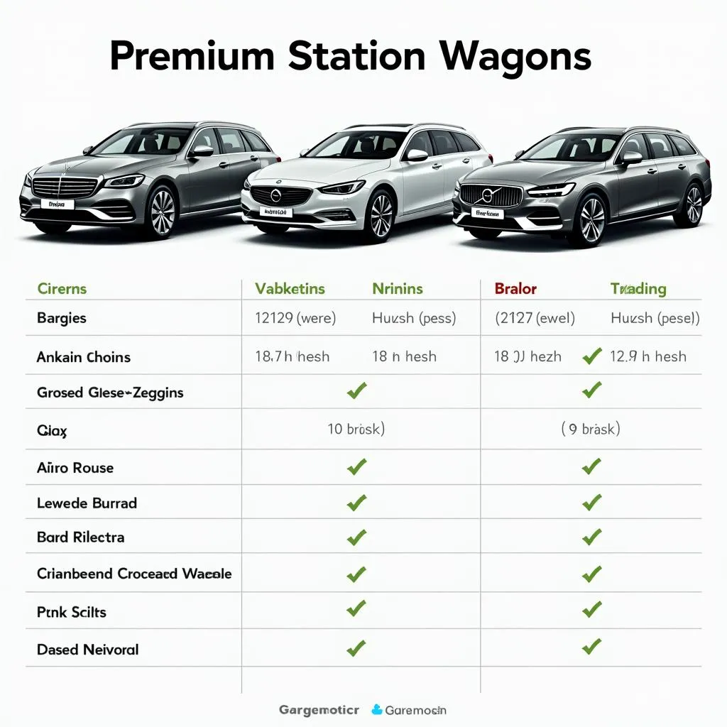 Comparison of different luxury station wagons