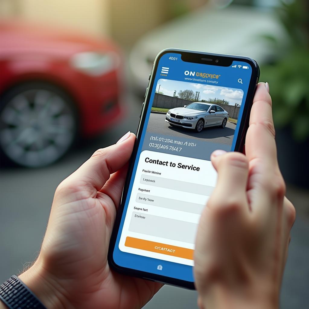Contactinformatie of servicebalie van een autodemontagebedrijf