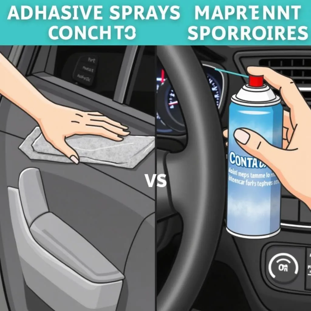 Comparison of contact adhesive and pressure-sensitive adhesive