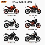 KTM Duke 690 Modelle im Vergleich