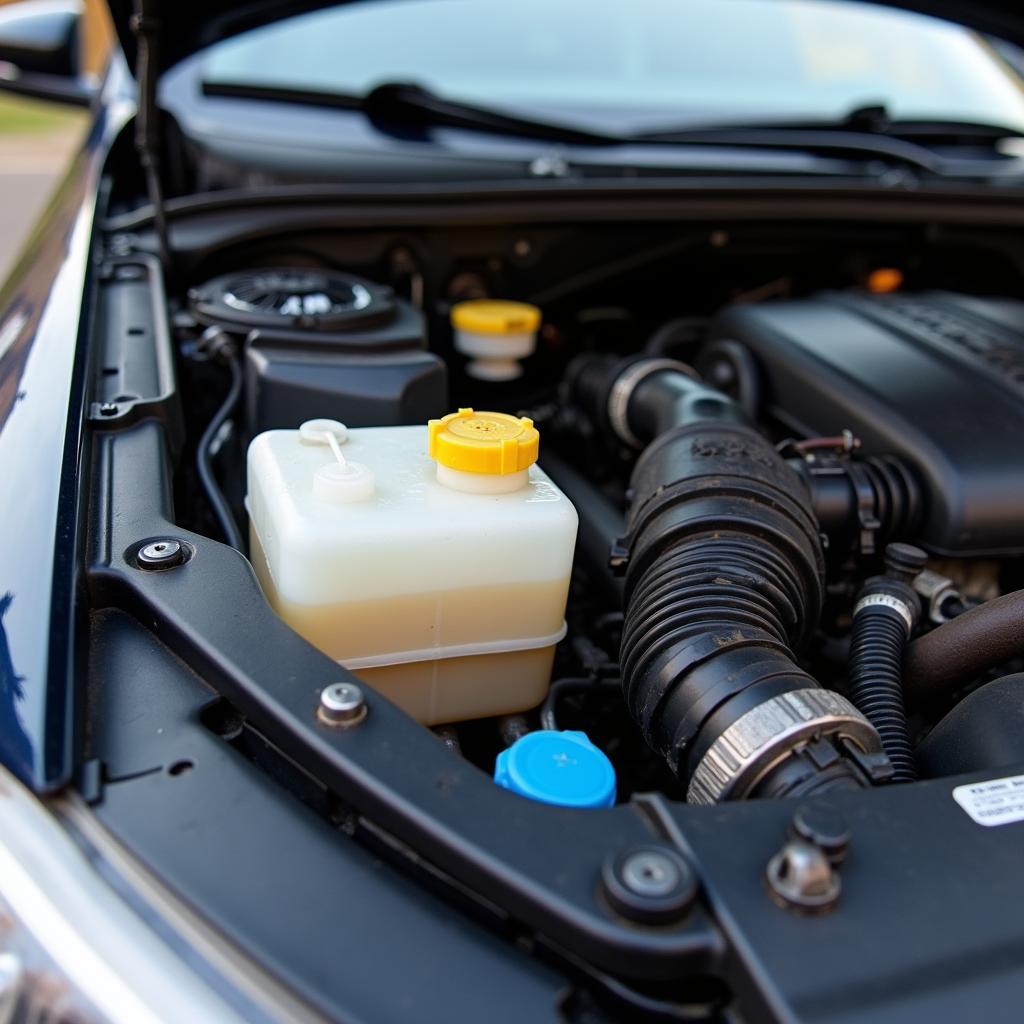 Kühlflüssigkeit mischen mit Wasser im Motor