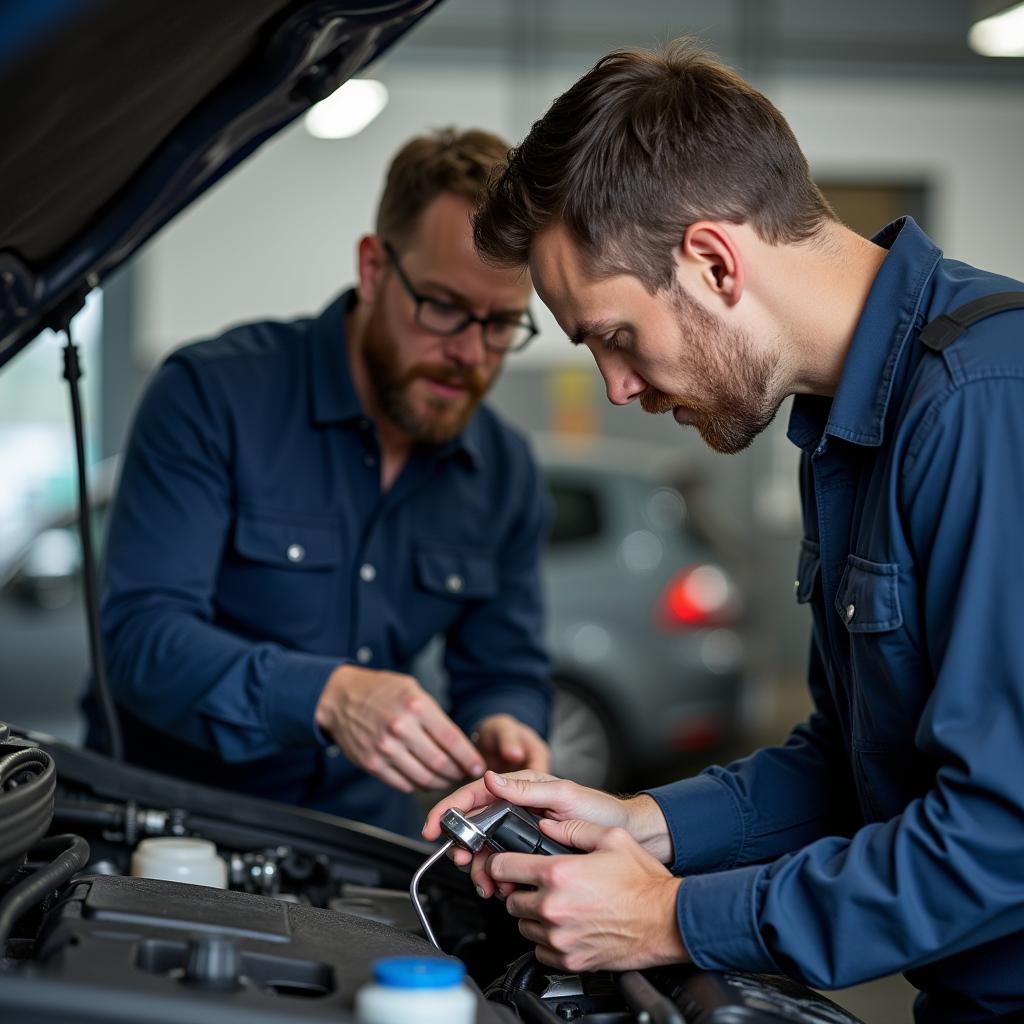 Kühlflüssigkeit prüfen in der Werkstatt