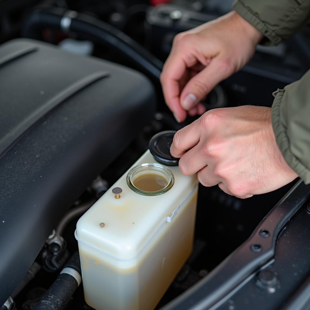 Vérification du niveau de liquide de refroidissement