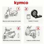 Wartung eines Kymco 250 Motorrollers