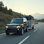 Land Rover Discovery mit Anhänger