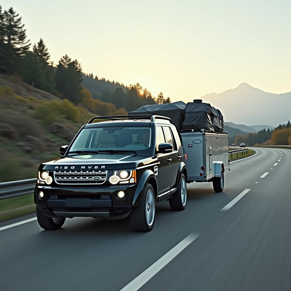 Land Rover Discovery mit Anhänger