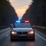 Polizei stoppt Auto mit LED-Mittelfinger